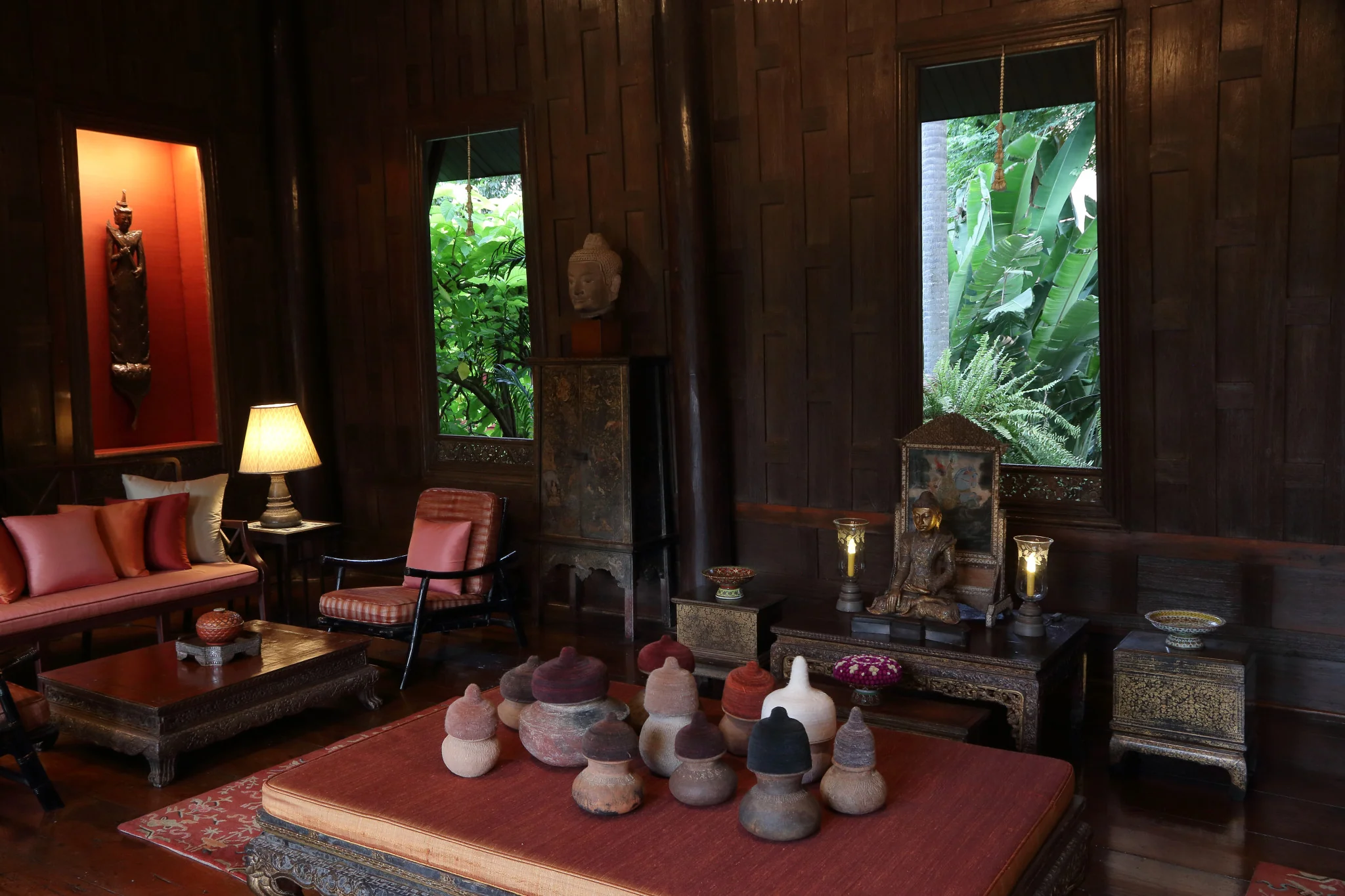 Pinaree Sanpitak, Pots No.1-11, 2023. Sculpture, . Photo: Aroon Peampoonsopon . Courtesy of the Jim Thompson Art Center and the James H.W. Thompson Foundation © Jim Thompson Art Center