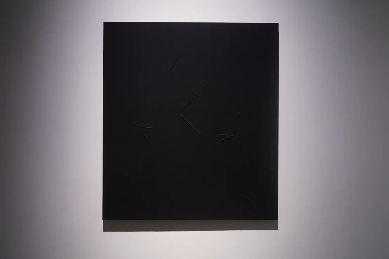 Untitled (Mirrors), 2024, White canvas: 128 x 148 cm, Black canvas: 124 x 140 cm. Photo by Swita Uancharoenkul