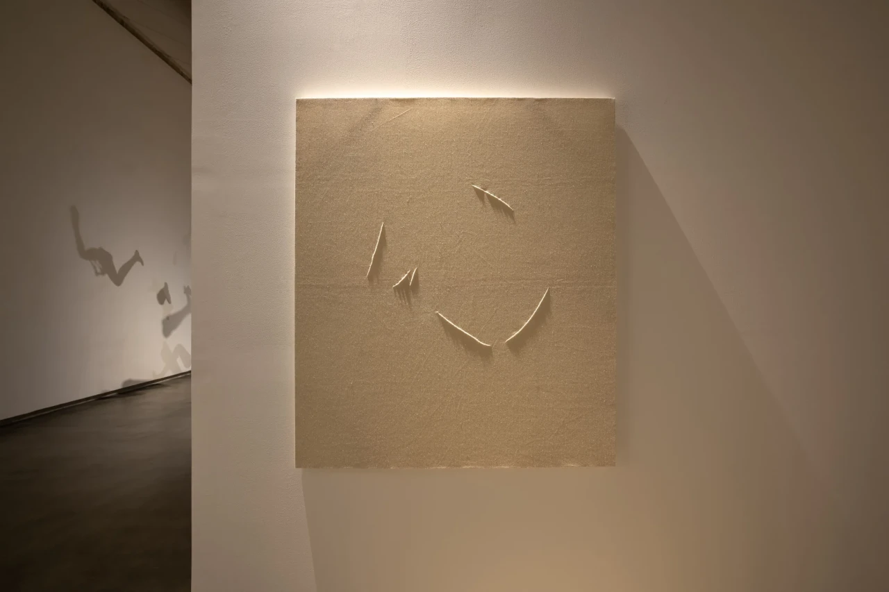Untitled (Mirrors), 2024, White canvas: 128 x 148 cm. Photo by Swita Uancharoenkul