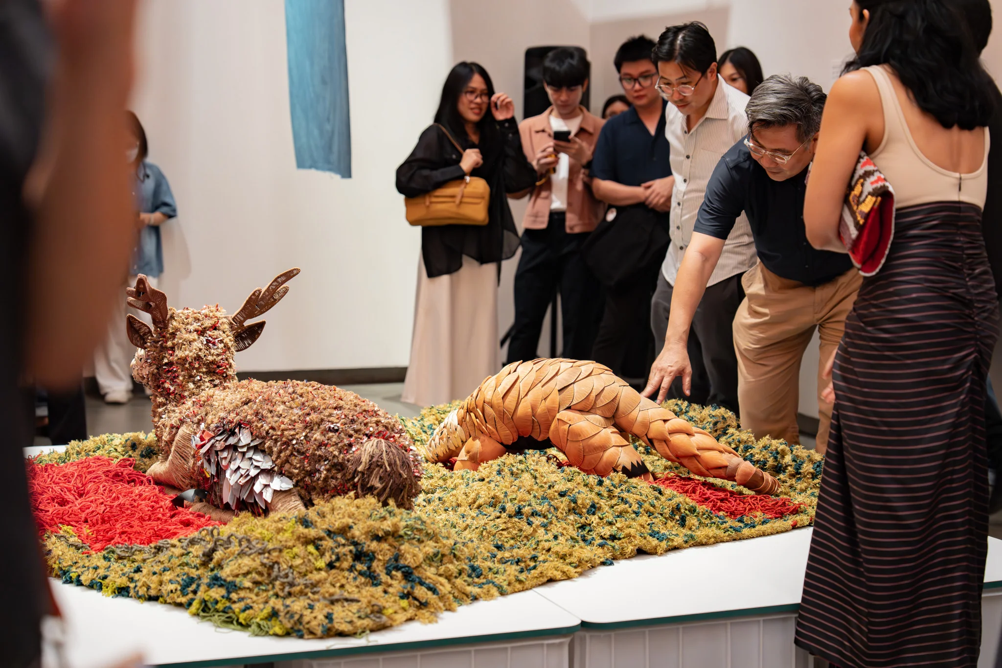 Installation view of Living in an Elastic Time, 2026, at the Jim Thompson Art Center, Gallery 1. Photo credit: Marisa Srijanpleang.