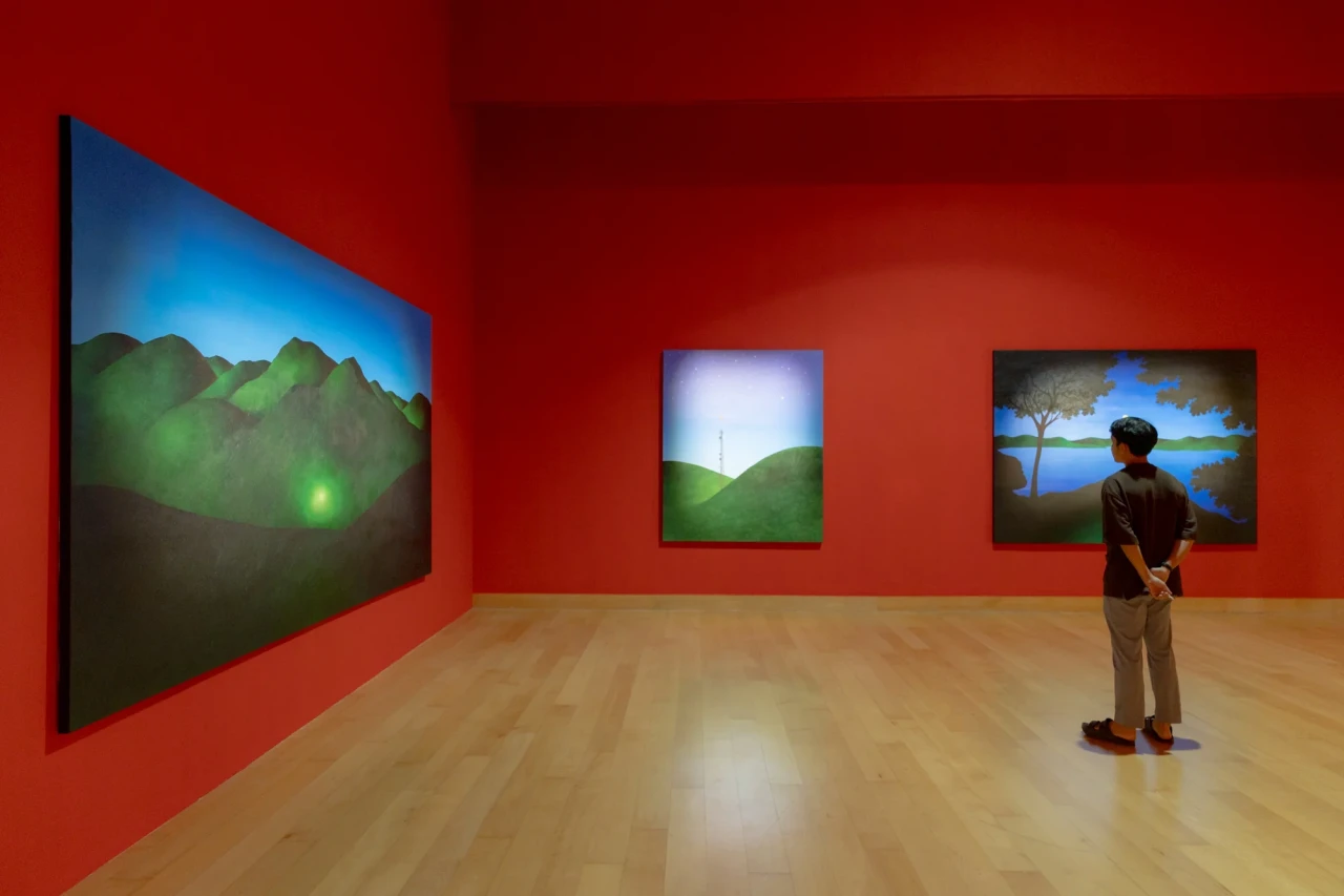 Vacharanont Sinvaravatn (Thailand),Messages from the North, 2025, The Ballad of Spectre, 2025,Night After Night, 2025. Installation view at Bangkok Art and Culture Centre. Photo by BACC